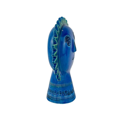 372 - A Bitossi pottery Rimini Blu Sun figure designed by Aldo Lossi. Makers marks to interior, height 22c... 