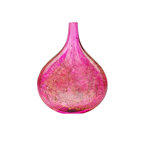 390 - An Isle of Wight lollipop vase. Height 15cm, together with a Castellani Murano swirl vase with certi... 