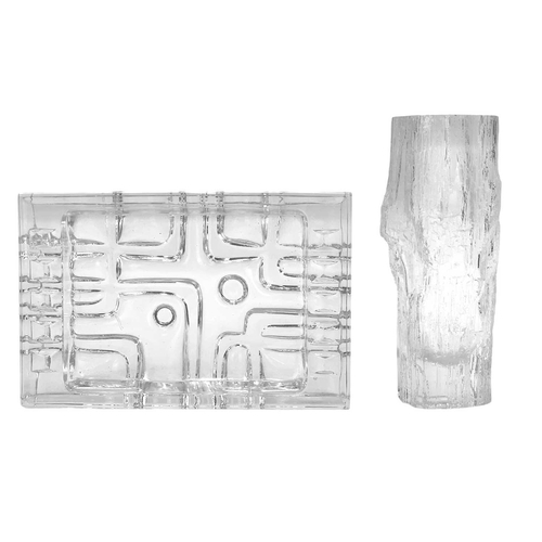 414 - Eight pieces of Scandinavian art glass. Including Tapio Wirkkala (1915-1985) for Iittala, an Avena m... 