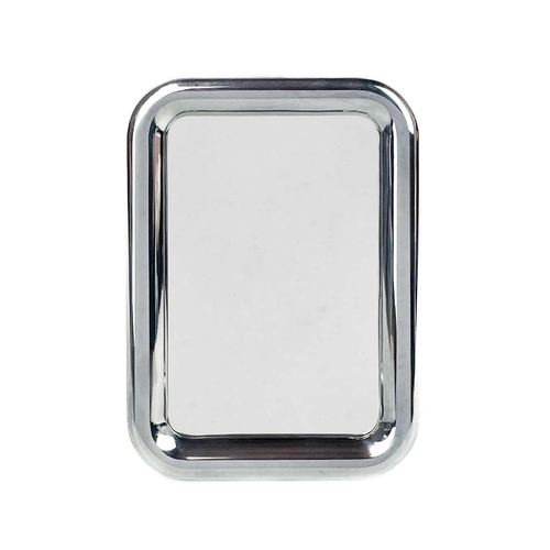 436 - A Georg Jensen 'Tableau' rectangular easel mirror. 21st century, the polished aluminium frame with r... 