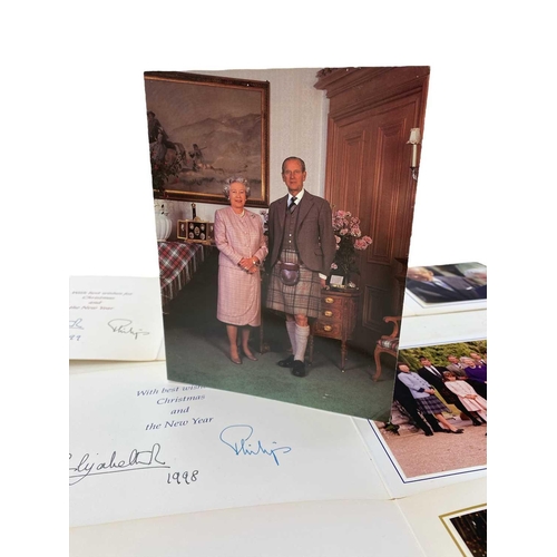 446 - An exceptional Royal collection of cards from Her Majesty Queen Elizabeth II & Prince Philip Sent to... 