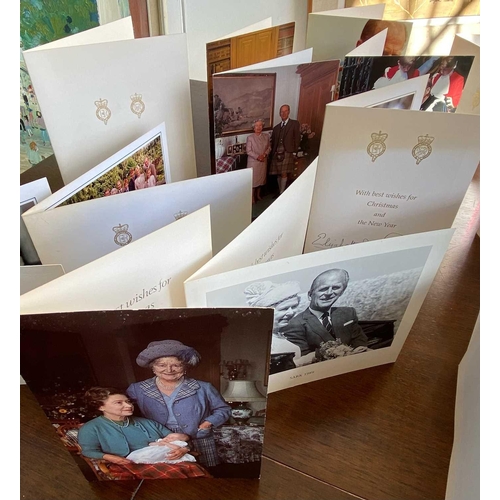 446 - An exceptional Royal collection of cards from Her Majesty Queen Elizabeth II & Prince Philip Sent to... 