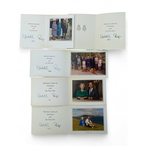 446 - An exceptional Royal collection of cards from Her Majesty Queen Elizabeth II & Prince Philip Sent to... 