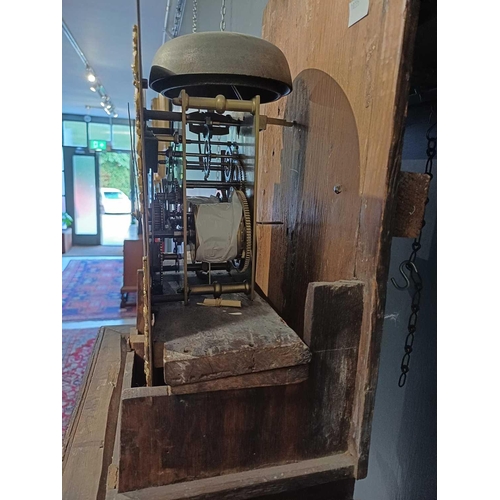 533 - An 18th century eight-day oak longcase clock by Robt Holborn, South Cave (Yorkshire). The 27cm (10 1... 