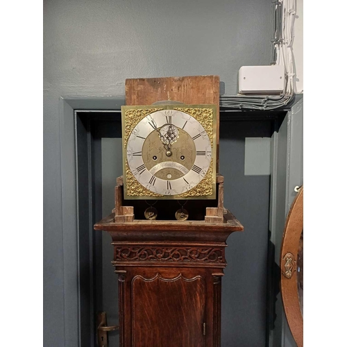 533 - An 18th century eight-day oak longcase clock by Robt Holborn, South Cave (Yorkshire). The 27cm (10 1... 