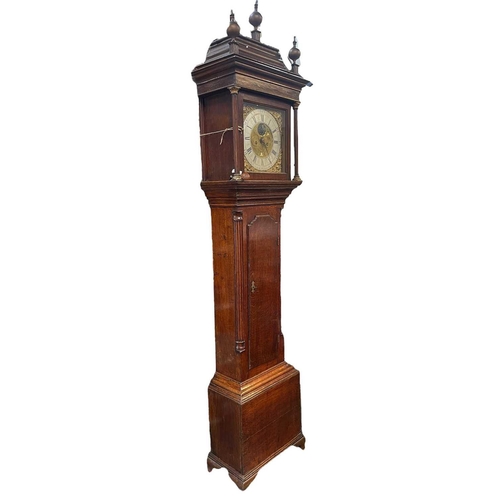 534 - An 18th century oak cased eight-day longcase clock by Edward Barlow, Oldham. The 31cm (12