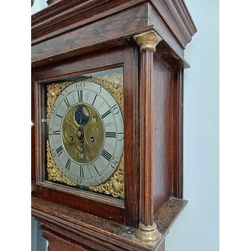 534 - An 18th century oak cased eight-day longcase clock by Edward Barlow, Oldham. The 31cm (12