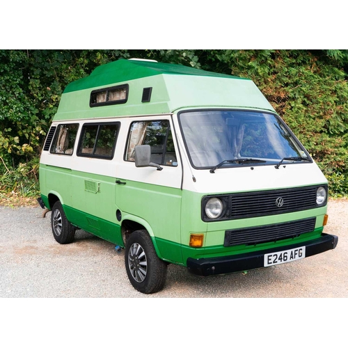 537 - A VW T25 Campervan, 1987. Water-cooled engine, MOT until June 2025, petrol, sleeps four with built-i... 