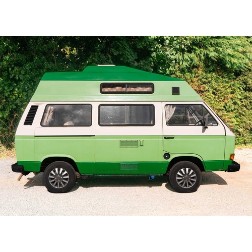 537 - A VW T25 Campervan, 1987. Water-cooled engine, MOT until June 2025, petrol, sleeps four with built-i... 