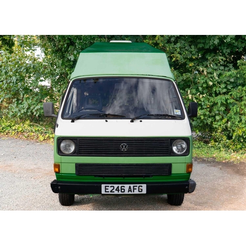 537 - A VW T25 Campervan, 1987. Water-cooled engine, MOT until June 2025, petrol, sleeps four with built-i... 