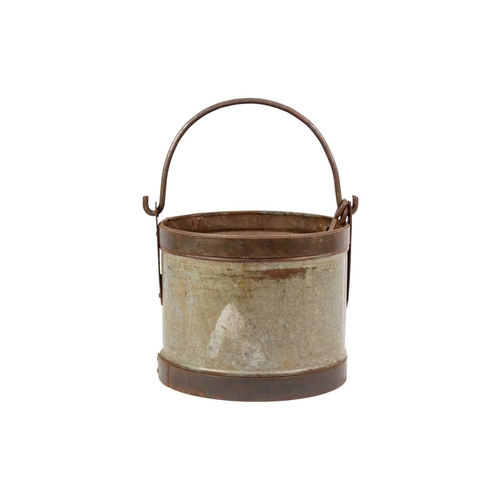 56 - A galvanised and metal well bucket. Height 33cm, diameter 39cm.