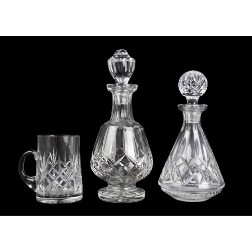 560 - Waterford Crystal Part Suite. Lismore pattern, comprising: four Hock glasses, four claret glasses, t... 