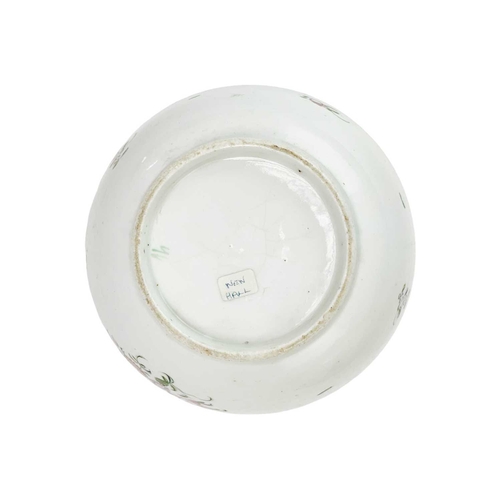 587 - A Newhall bowl decorated with flower sprays. Diameter 16cm and an English porcelain bowl and two Wed... 