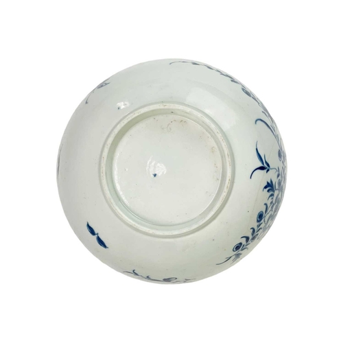 587 - A Newhall bowl decorated with flower sprays. Diameter 16cm and an English porcelain bowl and two Wed... 