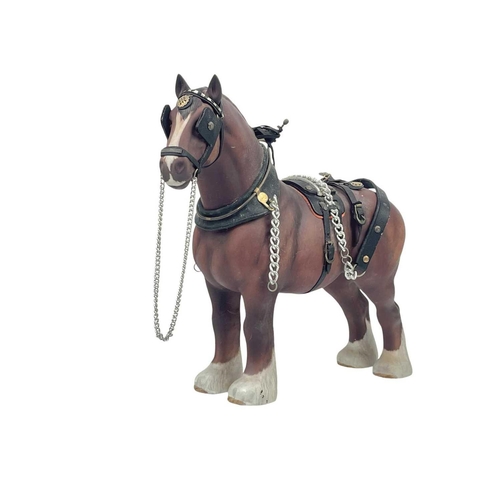 592 - A Beswick matt glaze CH Burnham Beauty. Height 27cm together with a Beswick gloss glaze Shire horse,... 