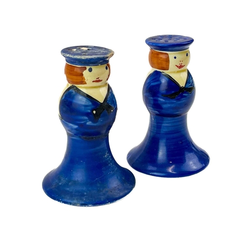 640 - A Clarice Cliff United Services pepper pot. Bizarre Newport Pottery marks together with another Unit... 