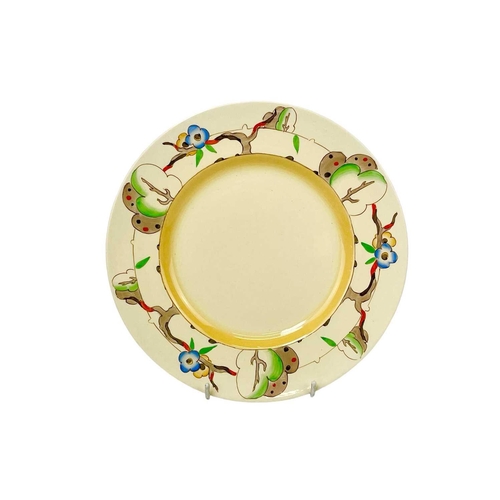 671 - A Clarice Cliff Tiger Tree pattern dinner plate. Wilkinson Ltd marks, together with a Stroud pattern... 