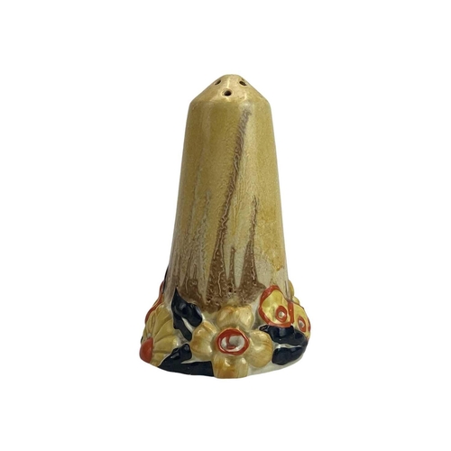 683 - A Clarice Cliff My Garden pattern 660 shape sugar sifter. Bizarre Newport Pottery marks height 14cm ... 