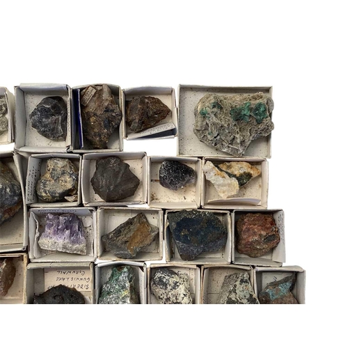 69 - A collection of 58 named Cornish mineral specimens. To include quartz Hendra Pit St Dennis, malachit... 