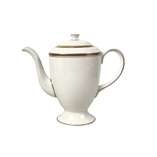 694 - A Royal Worcester porcelain part service Viceroy Gold pattern. Comprising: coffee pot and cover, sug... 