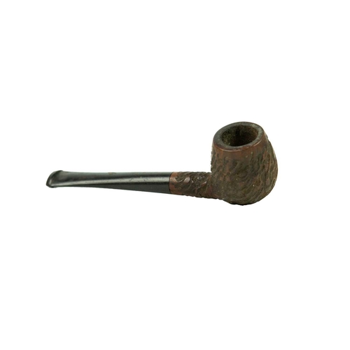 7 - A Boer war carved pipe. Dated 1900, with silver mount, length 14cm, together with another silver mou... 