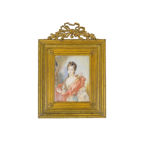 72 - French School, late 19th century. A miniature portrait inscribed Duchess d'Orleans, indistinctly sig... 