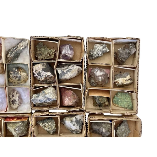 76 - A collection of 108 named Cornish mineral specimens. To include amethyst Hawkstor Pit, axinite Botal... 