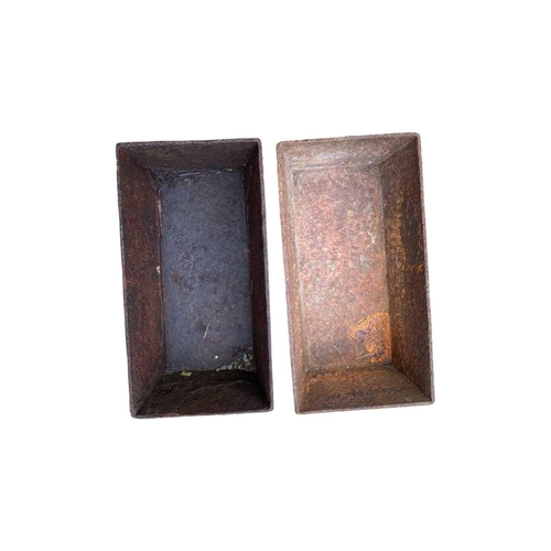 807 - A pair of cast iron troughs. Possibly mine related length 63cm. (2)