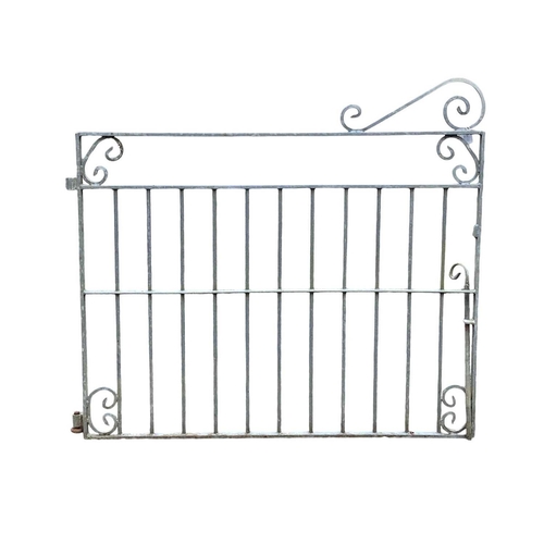 826 - A pair of large galvanised gates. Height 113cm width 129cm a single gate.