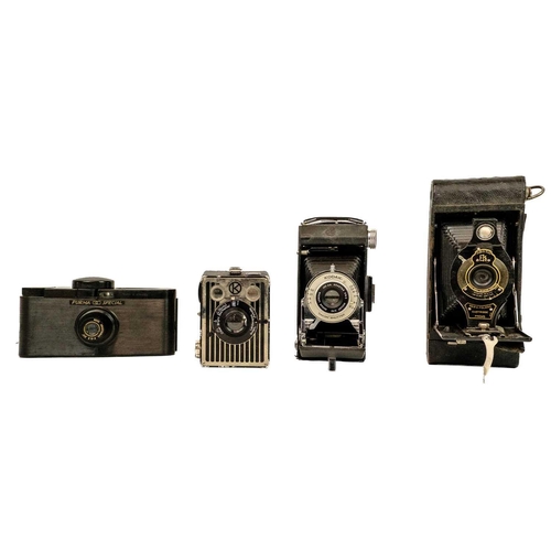 88 - A collection of cameras and accessories. Including a Nikon EM, a Minolta X-300, a Yashica TLR roll f... 