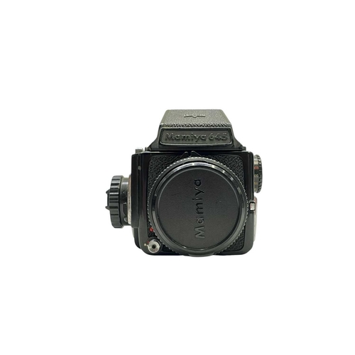 93 - A Mamiya M 645 Prism Finder medium format camera body. Fitted with a Mamiya-Sekor 80mm lens together... 