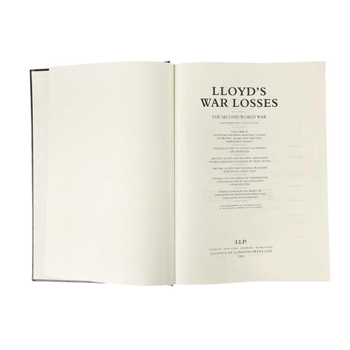 107 - Lloyds of London. The Great Wars Casualty Lists Lloyd’s of London (ed.) (1990) Lloyd’s War Losses: T... 