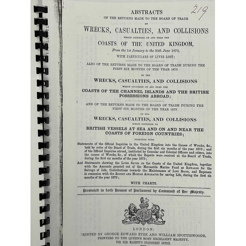 109 - Reference and Ships Lost Twenty works All facsimile (or photocopies), ring bound. ‘Prizes of War - W... 