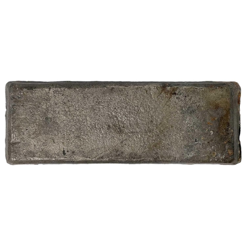 11 - SS. Cheerful, wrecked 20th July 1885 Ingot of pure Cornish tin Double stamped with a cast Lamb and F... 