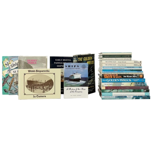 126 - (Shipwrecks) Wales and The Irish Sea Thrity five works A mixture of hardbacks, limpbacks and booklet... 