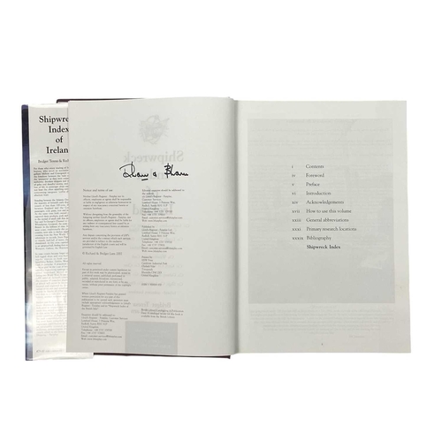 138 - (Shipwrecks) Ireland Twenty works Larn, R. and Larn, B. (2002) Shipwreck Index of Ireland. Signed. R... 