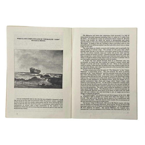 144 - (Shipwrecks) Cornwall and Isles of Scilly A good collection of booklets and reports Bray, John (1975... 