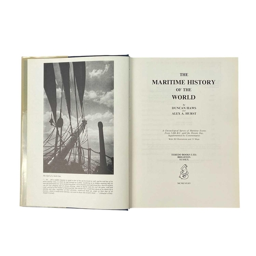 156 - Maritime History and Reference A very good collection Haws, D. and Hurst, A.A. (1985) The Maritime H... 