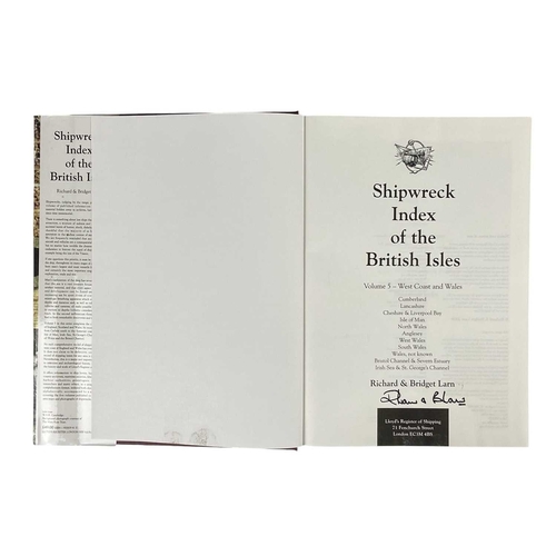 158 - Shipwreck Index of the British Isles Two signed copies of volume 5, covering the West Coast and Wale... 