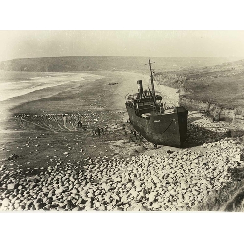 159 - Shipwreck Photographs Porthleven, Loe Bar, Praa Sands, Perranuthnoe, Prussia Cove HMS. Anson. 32-pon... 