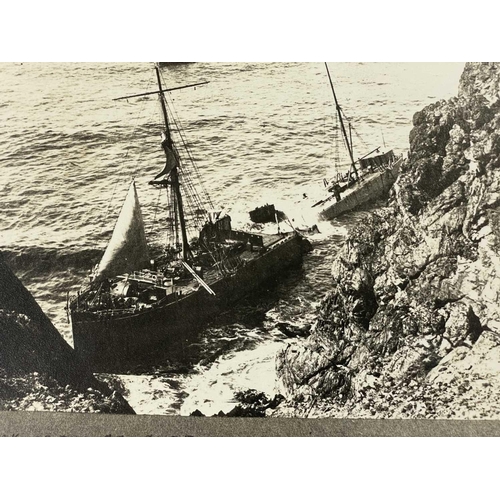 160 - Shipwreck Photographs The Lizard, Mullion, Porthallow &c. &c. Gibson postcard showing the barque 'Gl... 