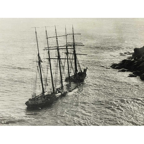 160 - Shipwreck Photographs The Lizard, Mullion, Porthallow &c. &c. Gibson postcard showing the barque 'Gl... 