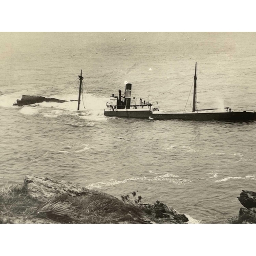 166 - Shipwreck Photographs North Cornwall, Pendeen, St. Ives &c. &c. Four postcards showing the 'Alarcity... 