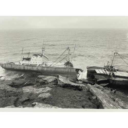 167 - Shipwreck Photographs South Devon Glen Strathallan, three original photographs of the scuppered wrec... 