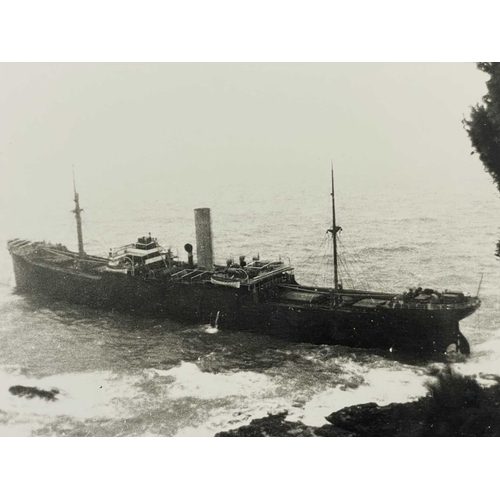 167 - Shipwreck Photographs South Devon Glen Strathallan, three original photographs of the scuppered wrec... 