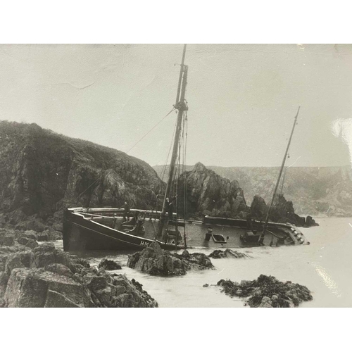 167 - Shipwreck Photographs South Devon Glen Strathallan, three original photographs of the scuppered wrec... 