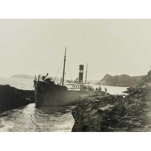 167 - Shipwreck Photographs South Devon Glen Strathallan, three original photographs of the scuppered wrec... 