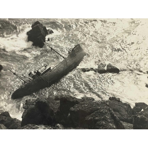 175 - Shipwreck Photographs Land's End, Penwith, Porthcurnow &c. &c. Three images taken in Gamper Bay, Lan... 