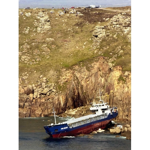 175 - Shipwreck Photographs Land's End, Penwith, Porthcurnow &c. &c. Three images taken in Gamper Bay, Lan... 