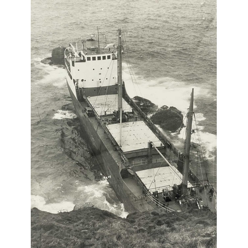 175 - Shipwreck Photographs Land's End, Penwith, Porthcurnow &c. &c. Three images taken in Gamper Bay, Lan... 